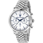 Maserati Epoca Chronograph Stainless Steel Silvery / White
