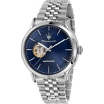 Maserati Epoca Stainless Steel Open Heart Silvery / Blue