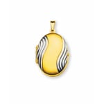 Médaillon pour photo or bicolore 750/18 ct