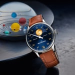 MeisterSinger Lunascope Moonphase Sunburst Blue / Gold - LS908G