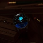 MeisterSinger Stratoscope Moonphase Black with sunburst blue - ST982