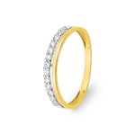 Eternity Ring 375/9 K Yellow and White Gold with Cubic Zirconia