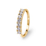 Mémoire Ring 375/9 K Gelbgold mit Lab Grown Diamanten 0.50 ct