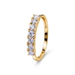 Eternity Ring 375/9 K Yellow Gold with Lab Grown Diamonds 0.50 ct