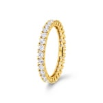 Bague mémoire or jaune 375/9 ct avec diamants de laboratoire