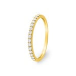 Eternity Ring 375/9 K Yellow Gold with Cubic Zirconia in 4 Prongs