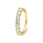 Eternity Ring 375/9 K Yellow Gold with Cubic Zirconia in 4 Prongs