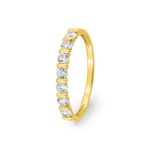 Eternity Ring 375/9 K Yellow Gold with Cubic Zirconia in Bar Setting