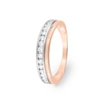 Eternity Ring 375/9 K Rose and White Gold with Cubic Zirconia
