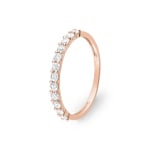 Eternity Ring 375/9 K Rose Gold with Cubic Zirconia in 4 Prongs