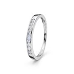 Mémoire Ring 375/9 K Weissgold mit Lab Grown Diamanten 0.20 ct - 9KLGD183W