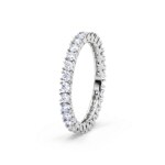 Bague mémoire or gris 375/9 ct avec diamants de laboratoire - 9KLGDW50W