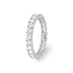 Mémoire Ring 375/9 K Weissgold mit Lab Grown Diamanten