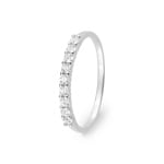 Eternity Ring 375/9 K White Gold with Cubic Zirconia in 4 Prongs