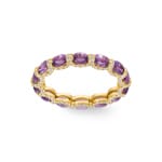 Mémoire-Ring 750/18 K Gelbgold mit Amethysten & Diamanten 0.41 ct H/si - RI-118320-AME-GG
