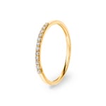 Bague Mémoire or jaune 750/18 ct avec diamants 0.10 ct H/si
