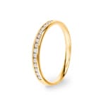 Bague Mémoire or jaune 750/18 ct avec diamants 0.17 ct H/si