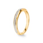 Eternity Ring 750/18 K Yellow Gold with Diamonds 0.20 ct H/si