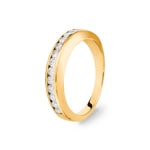 Mémoire-Ring 750/18 K Gelbgold mit Diamanten 0.38 ct H/si