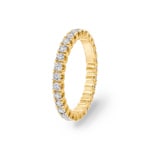 Mémoire-Ring 750/18 K Gelbgold mit Diamanten 1.00 ct H/si