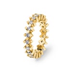Eternity Ring 750/18 K Yellow Gold with Diamonds 1.23 ct H/si