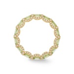 Mémoire-Ring 750/18 K Gelbgold mit Peridoten & Diamanten 0.41 ct H/si - RI-118320-PER-GG