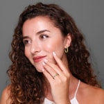 Mémoire-Ring 750/18 K Gelbgold mit Peridoten & Diamanten 0.41 ct H/si - RI-118320-PER-GG