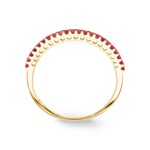 Mémoire Ring 750/18 K Gelbgold mit Rubinen - RI-46751-RUB-GG