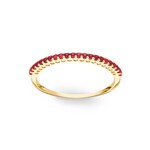 Mémoire Ring 750/18 K Gelbgold mit Rubinen - RI-46751-RUB-GG