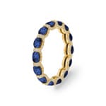 Mémoire-Ring 750/18 K Gelbgold mit Saphiren & Diamanten 0.41 ct H/si