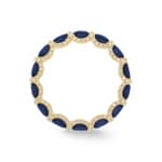 Bague mémoire or jaune 750/18 ct avec saphirs & diamants 0.41 ct H/si - RI-118320-SAF-GG