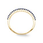 Bague Mémoire or jaune 750/18 ct avec saphirs - RI-46751-SAF-GG