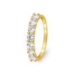 Eternity Ring 750/18 K Yellow Gold with Cubic Zirconia in 4 Prongs