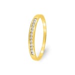 Eternity Ring 750/18 K Yellow Gold with Cubic Zirconia in Channel Setting