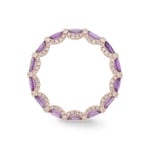 Mémoire-Ring 750/18 K Roségold mit Amethysten & Diamanten 0.41 ct H/si - RI-118320-AME-RG