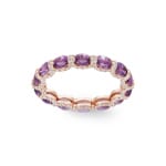 Mémoire-Ring 750/18 K Roségold mit Amethysten & Diamanten 0.41 ct H/si - RI-118320-AME-RG