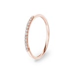 Bague Mémoire or rosé 750/18 ct avec diamants 0.10 ct H/si