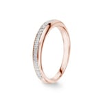Eternity Ring 750/18 K Rose Gold with Diamonds 0.20 ct H/si