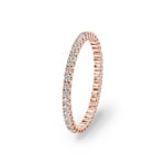 Mémoire-Ring 750/18 K Roségold mit Diamanten 0.50 ct H/si