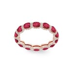 Mémoire-Ring 750/18 K Roségold mit Rubinen & Diamanten 0.41 ct H/si - RI-118320-RUB-RG