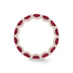 Mémoire-Ring 750/18 K Roségold mit Rubinen & Diamanten 0.41 ct H/si - RI-118320-RUB-RG