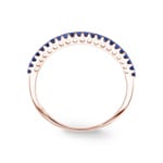 Bague Mémoire or rosé 750/18 ct avec saphirs - RI-46751-SAF-RG