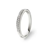 Bague Mémoire or gris 750/18 ct avec diamants 0.10 ct H/si