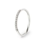 Bague Mémoire or gris 750/18 ct avec diamants 0.10 ct H/si