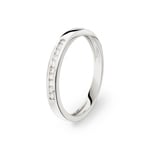 Bague Mémoire or gris 750/18 ct avec diamants 0.11 ct H/si