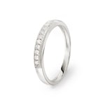 Bague Mémoire or gris 750/18 ct avec diamants 0.14 ct H/si