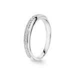 Eternity Ring 750/18 K White Gold with Diamonds 0.20 ct H/si