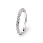Eternity Ring 750/18 K White Gold with Diamonds 0.24 ct H/si