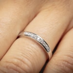 Mémoire-Ring 750/18 K Weissgold mit Diamanten 0.25 ct H/si - RI-100599-WG