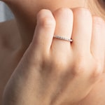 Mémoire-Ring 750/18 K Weissgold mit Diamanten 0.30 ct H/si - RI-071986-WG